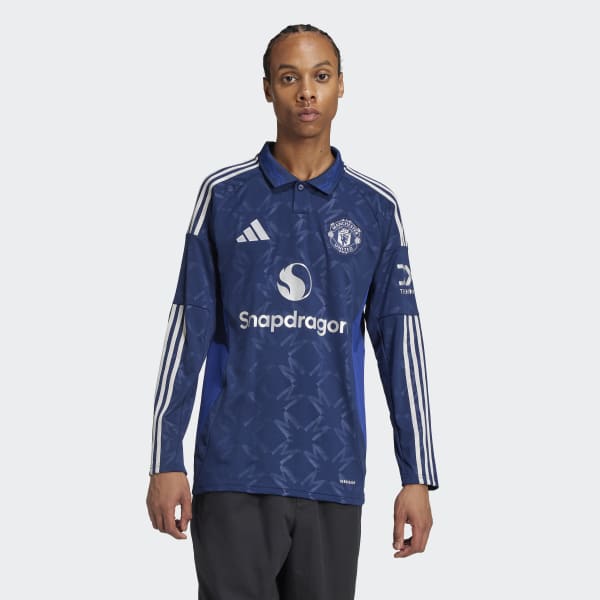 adidas Manchester United 24/25 Long Sleeve Away Jersey - Blue