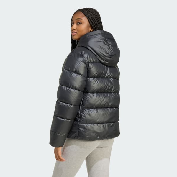Μαύρο Μπουφάν Essentials CLIMAWARM Synthetic Down Puffer με κουκούλα