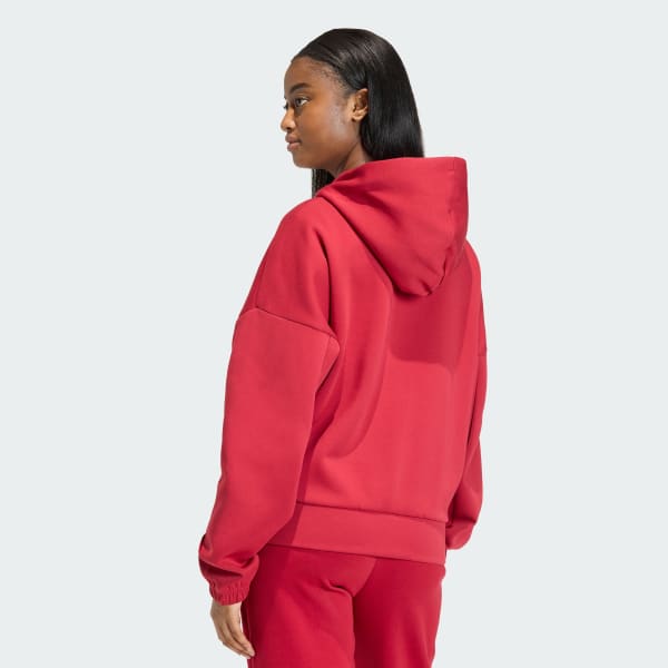 Burgundy Future Icons Small Logo Full-Zip Hoodie