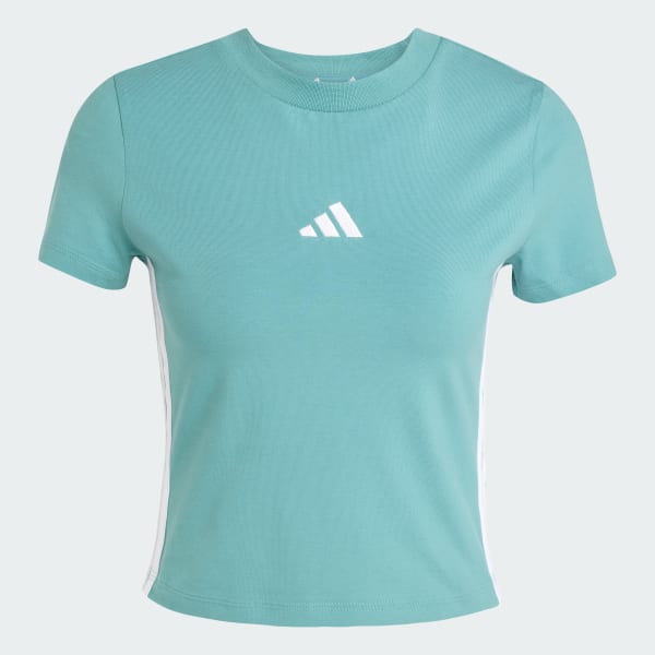 Turquoise Essentials 3-Stripes Slim Baby Tee