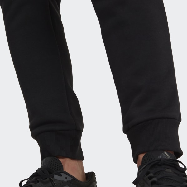 Black Essentials Camo Print Fleece Pants TT328