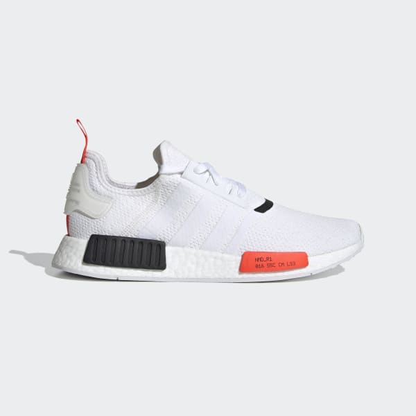 Men's NMD R1 Cloud White and Red Shoes 