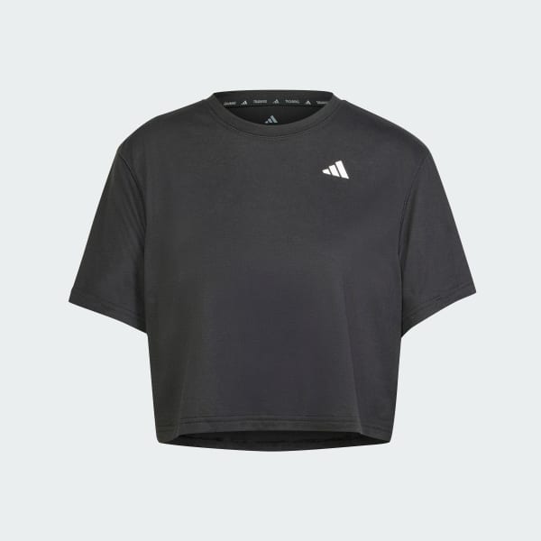 Black Train Essentials Boxy Workout Tee