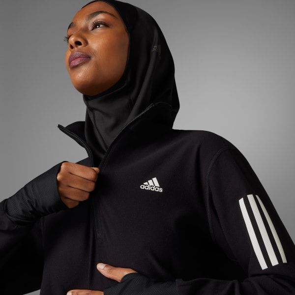 Sweatshirt Running Black adidas US the Running | adidas Own Women\'s | Zip Run - 1/2