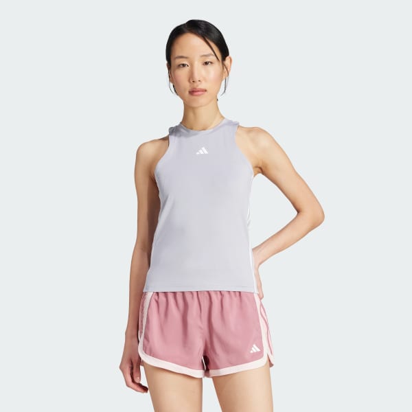 Grey AEROREADY Train Essentials Regular 3-Stripes Tank Top
