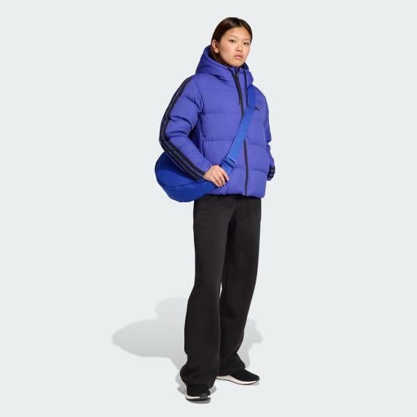 Bla Essentials Climawarm 3-Stripes Dunjacka med huva