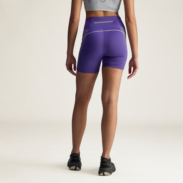 Lilla adidas by Stella McCartney TruePace Running Tights, kort (1/2)