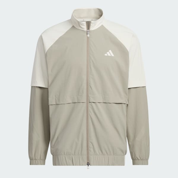 Beige Track Full-Zip Jacket