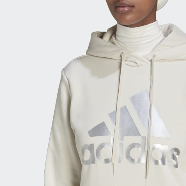 Beige LOUNGEWEAR Essentials Logo Fleece Hoodie 28879