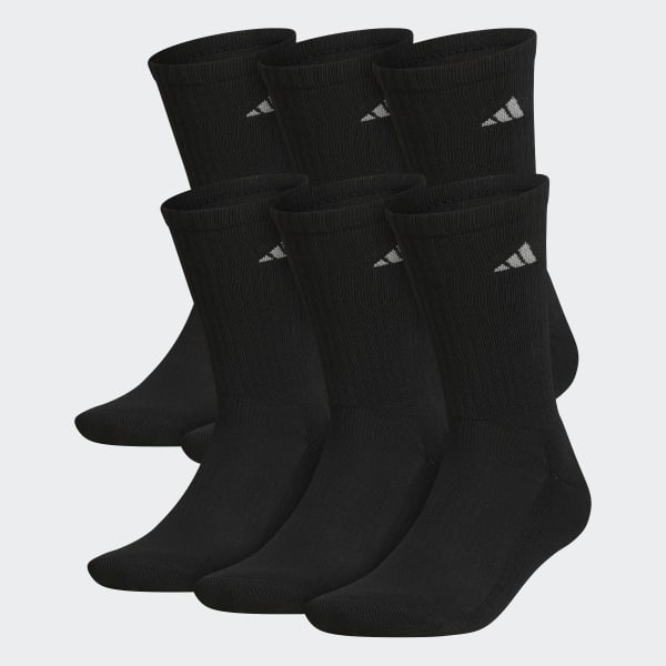 Sサイズ ADIDAS BASK ATHLETICS CREW Adidas Kids-Boy's/Girl's Cushioned Crew Socks (6-Pair),Black