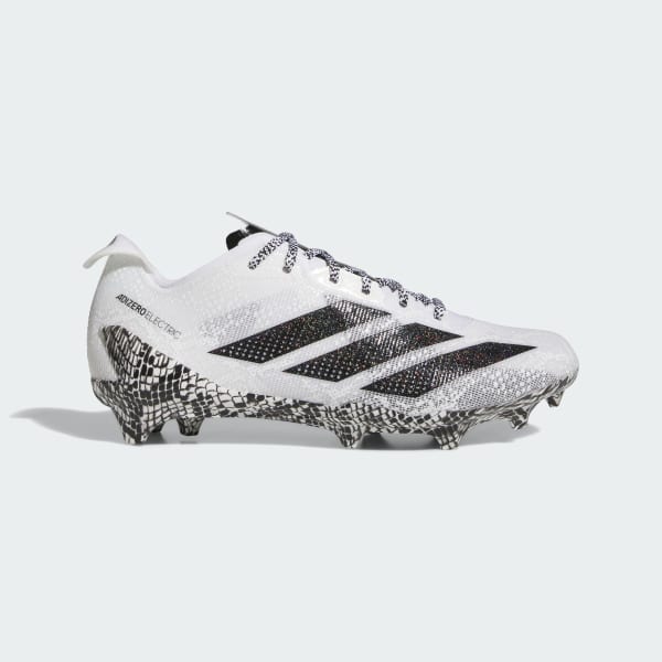 White Adizero Electric II Exotic Speed Football Cleats