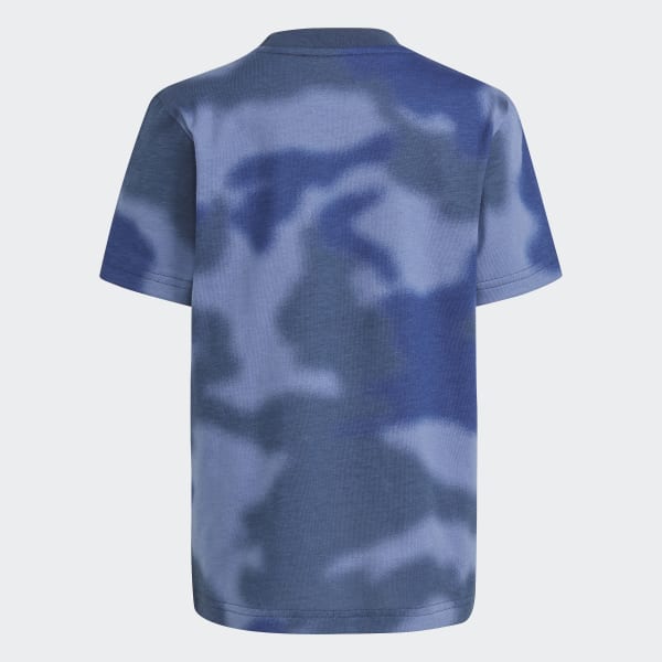 Blauw Allover Print Camo T-shirt 30187