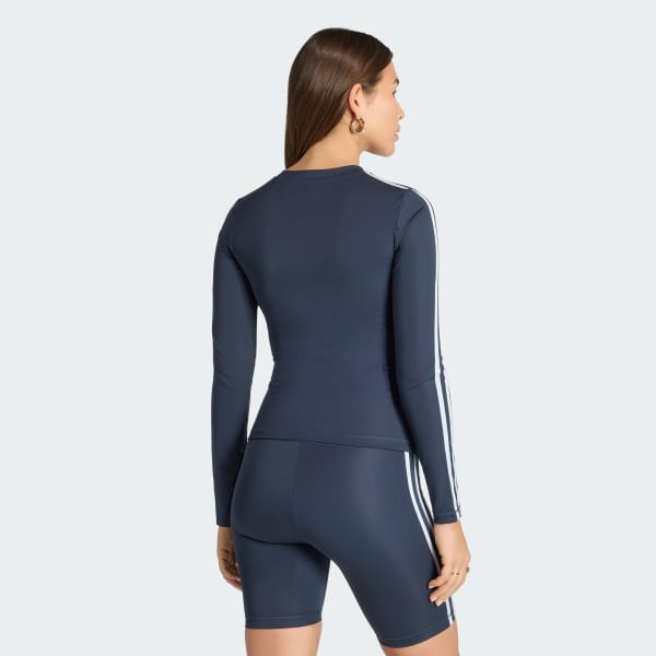 Blau 3-STREIFEN LONG SLEEVE Shirt