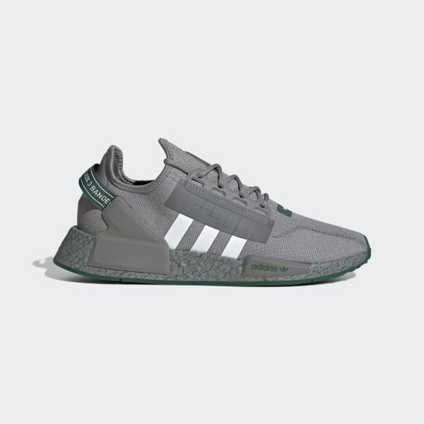 grey and green adidas shoes