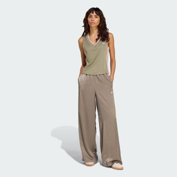 Green adidas Originals Wide Leg Pants