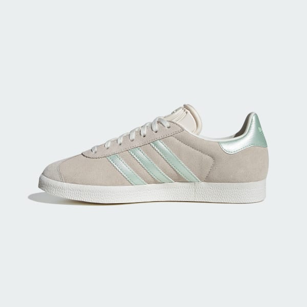 Adidas originals womens gazelle trainers linen/off white/copper metallic sales