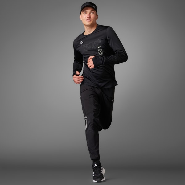 Negro Pantalón Own the Run Astro Tejido