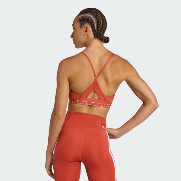 Laranja Top Esportivo Aeroreact Training Três Listras