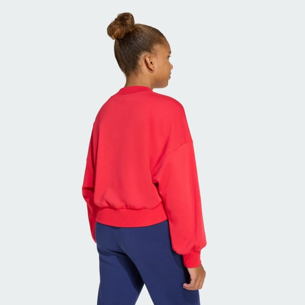 Rojo Polerón Seasonal Essentials Tipografía Universitaria con Cuello Redondo para Niños