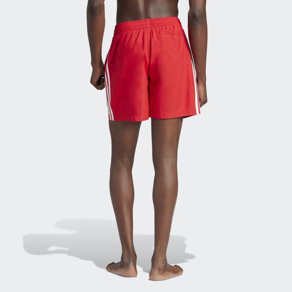 adidas Originals Adicolor 3 Stripes Swim Shorts Red adidas Thailand