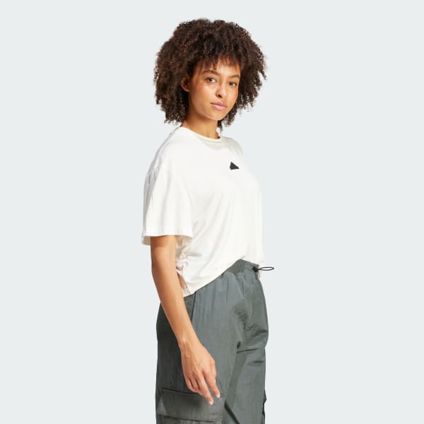 White City Escape Loose Crop Tee