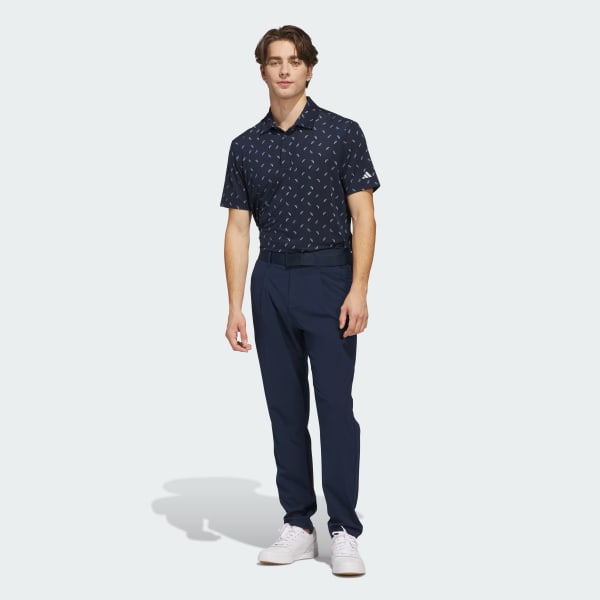 adidas Ultimate365 Printed Mesh Polo Shirt - Blue | Free