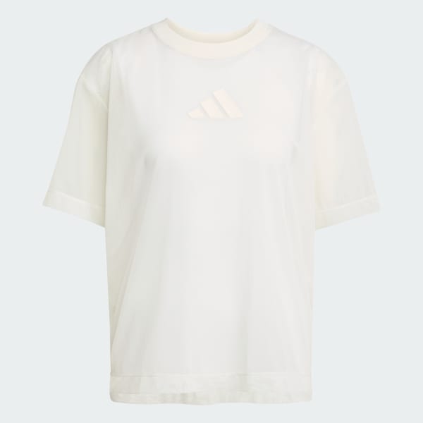 adidas Soft Lux Mesh Tee - White | Free Shipping with adidas Soft Lux Mesh Tee - White | Free Shipping with