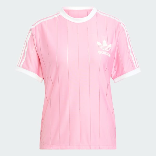 Rosa T-shirt Listrada 3-Stripes Adicolor