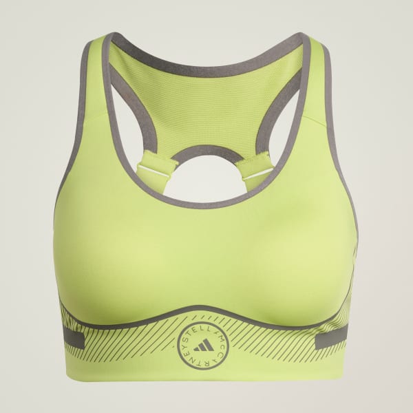 Green adidas by Stella McCartney TruePace High Support Sports Bra