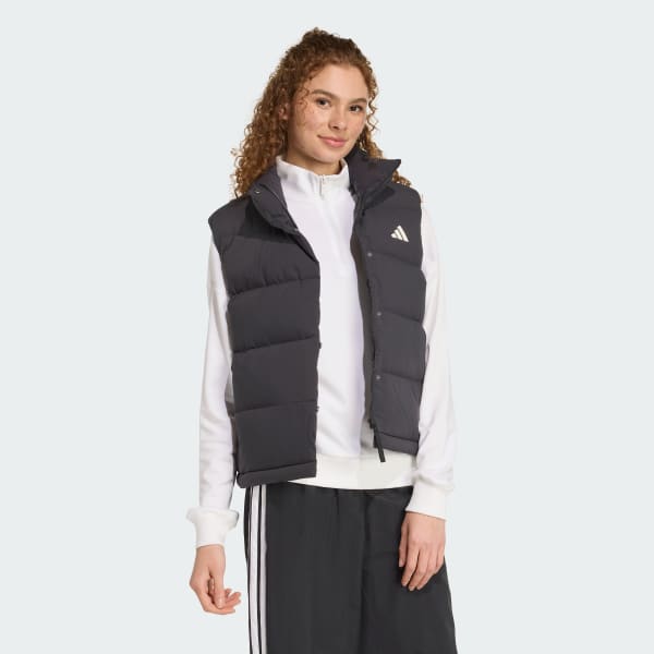 Black Helionic CLIMAWARM Relaxed Down Vest