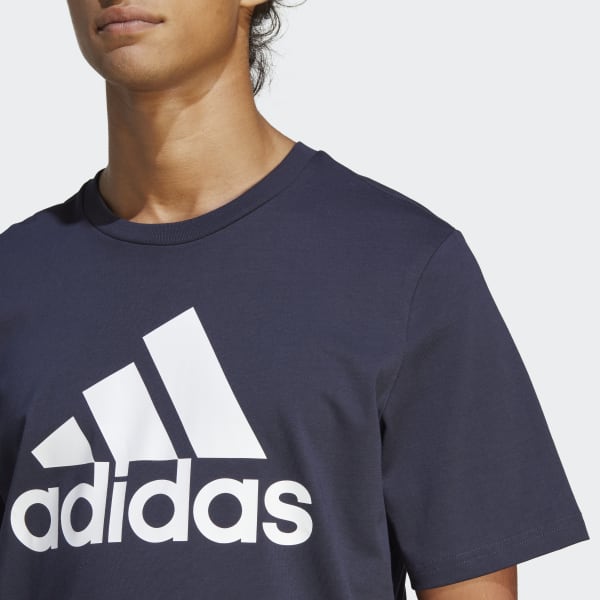 Blauw Essentials Big Jersey Big Logo T-shirt