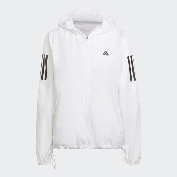 adidas Own the Run Hooded Running Windbreaker White adidas