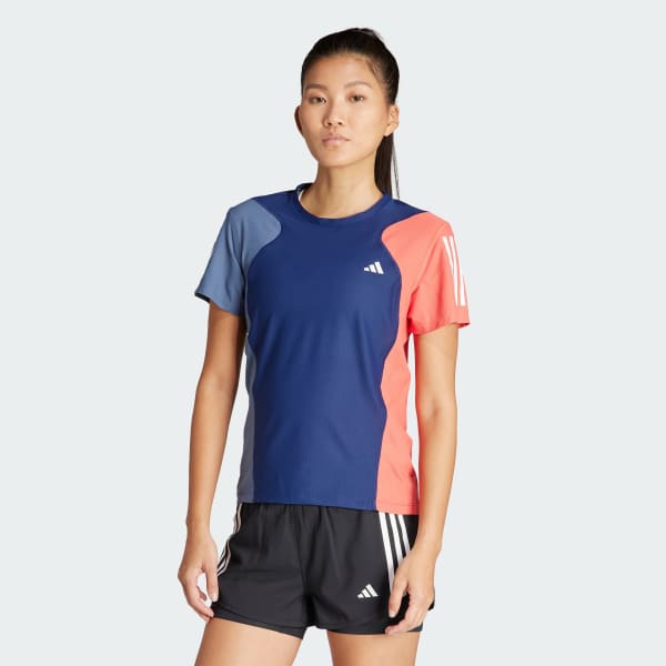 Azul Camiseta Own the Run Colorblock