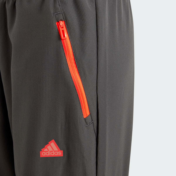 Grey and orange adidas pants outlet