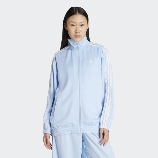 adidas Originals Satin Ruffle 3-Stripes Firebird Track Jacket