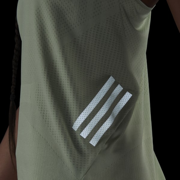 Verde Camisola de Alças para Running Parley Adizero GE693