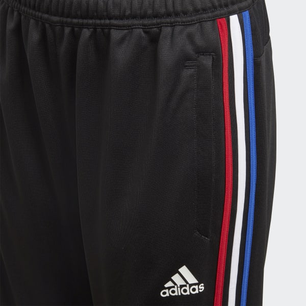 red white and blue adidas track pants