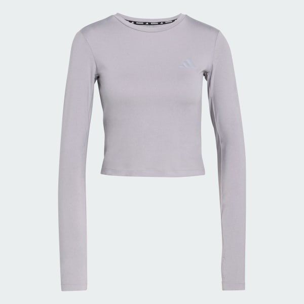 Cinza Camiseta Manga Longa adi365 Running Essentials