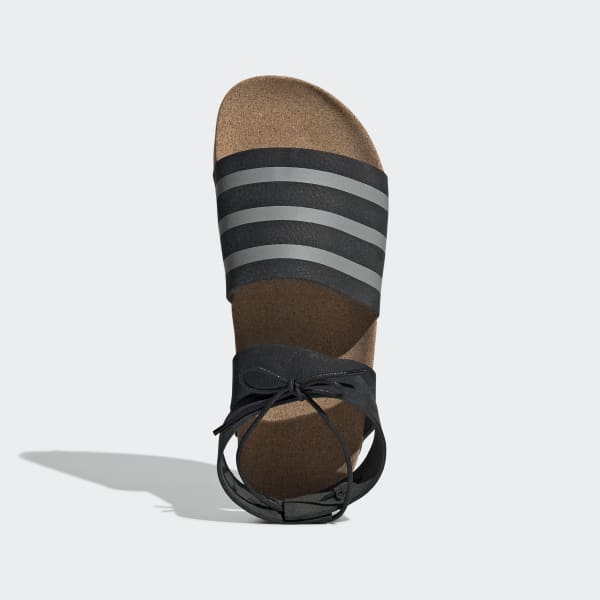 adidas originals adilette sliders with wrap ankle in black