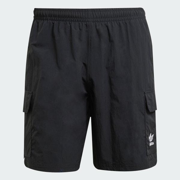 Black Trefoil Essentials Woven Cargo Shorts