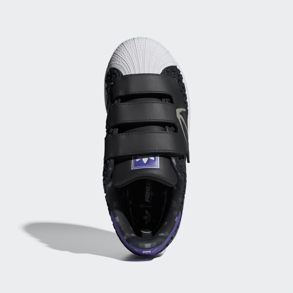 Siyah ADIDAS MINECRAFT SUPERSTAR II COMFORT CLOSURE AYAKKABI