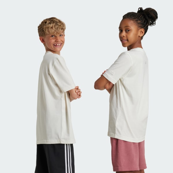 White ALL SZN Graphics Tee Kids