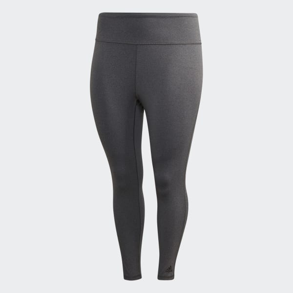 Szary Believe This Solid 7/8 Tights​​ (Plus Size)