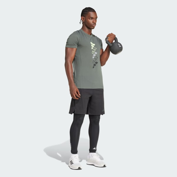 Gris Camiseta AEROREADY Designed for Training Logo Graphic
