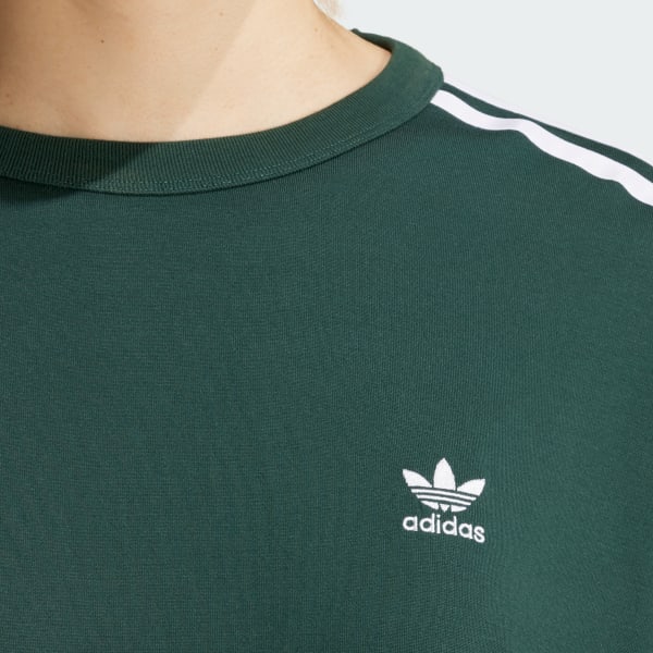 Adidas 3 stripes tee green top