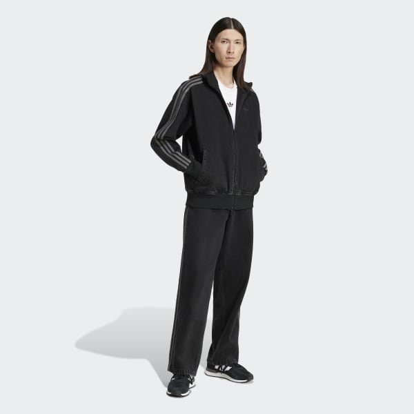 adidas ブラックデニム ジャケット アディダス Adilenium シーズン 2 モトデニムジャケット