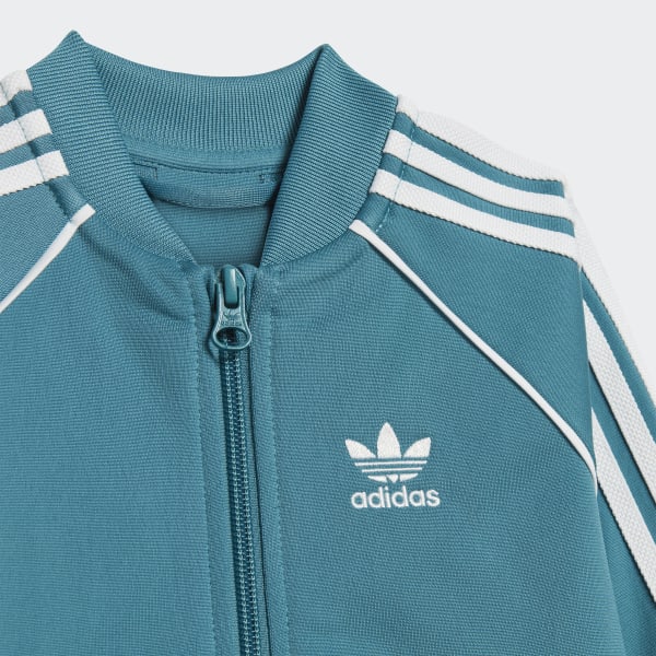Teal adidas deals tracksuit