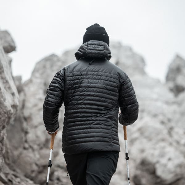 Black Terrex Techrock Down Hooded Jacket