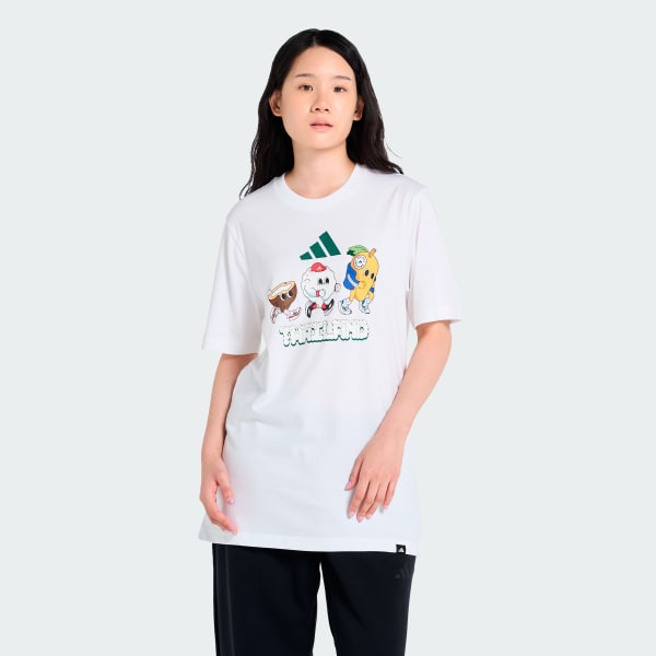 สีขาว เสื้อกราฟฟิกข้าวเหนียวมะม่วง