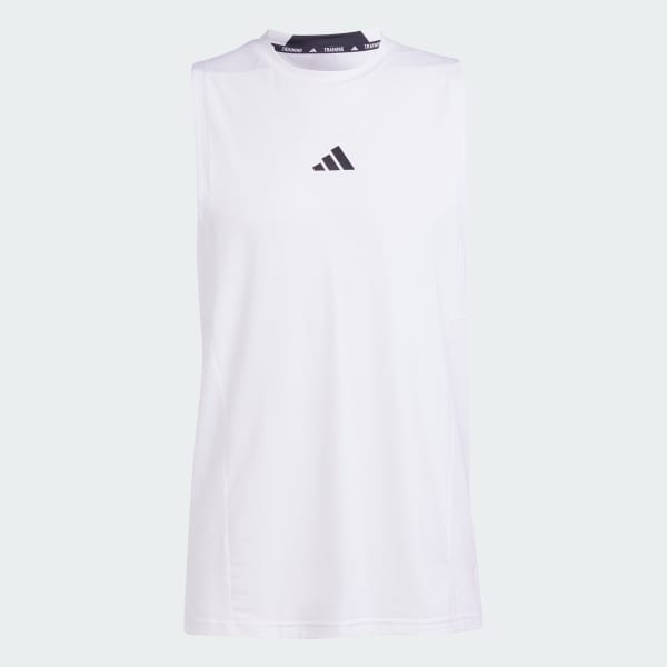 adidas Designed for Training Workout Tank Top - White | Men's Training ...